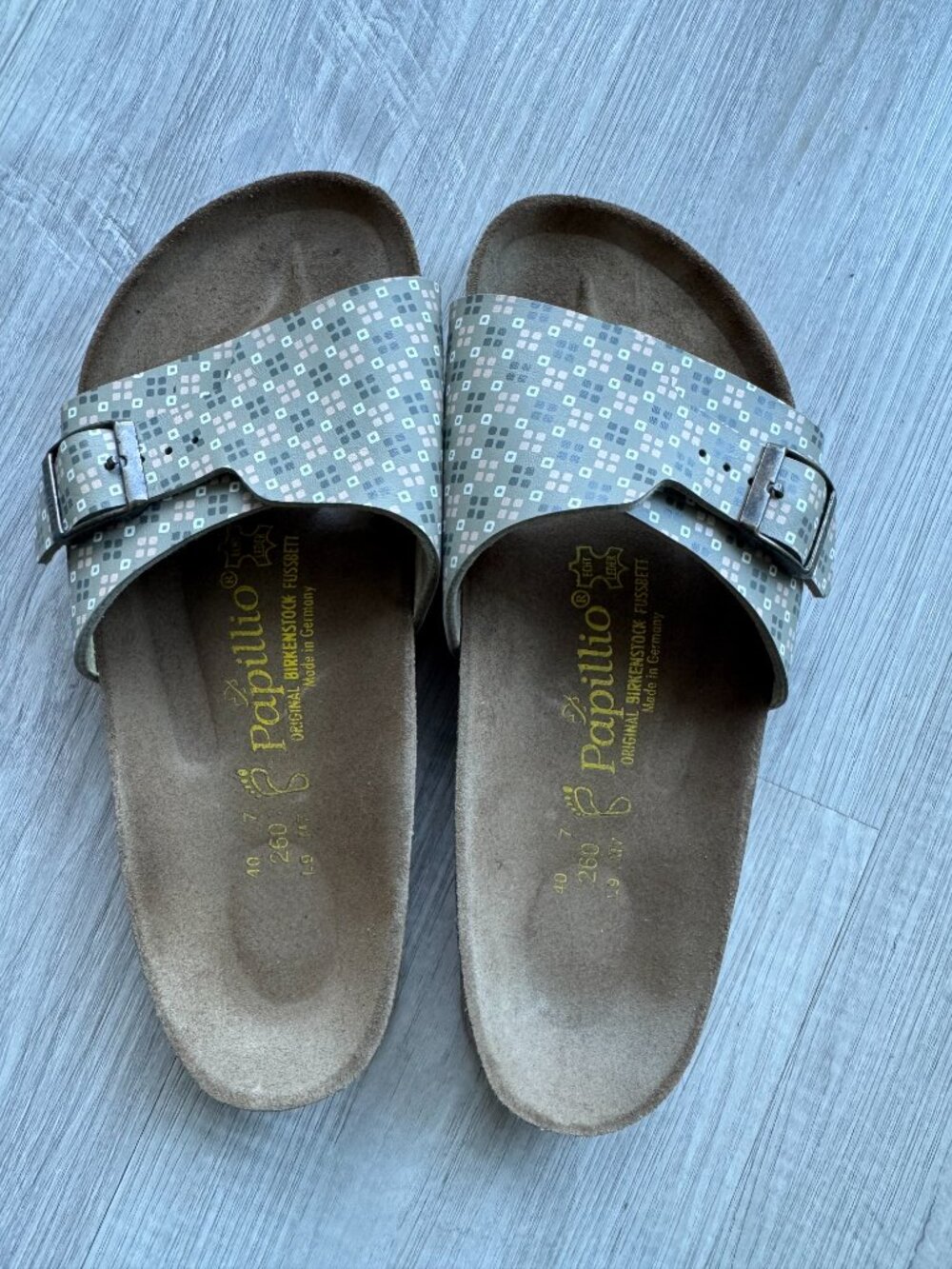 Birkenstock Papillio Catalina Sandals Geometric Print EU 40 US 9–9.5 - Picture 3 of 9